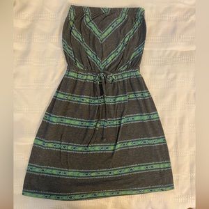 Strapless Coverup Dress with Adjustable Waist Tie